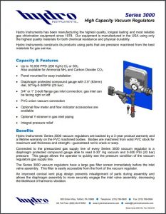 Hydro Series 3000 High Capacity Vacuum Regulators 