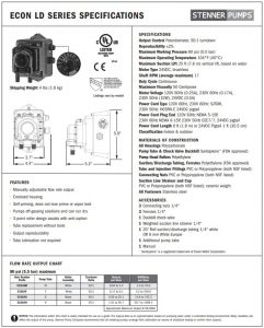 Stenner Econ LD Series Data Sheet